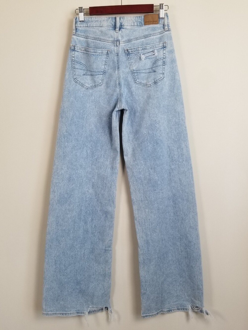 American Eagle Super High-Rise Baggy Wide Leg Jeans Size 00 - Picture 3 of 11